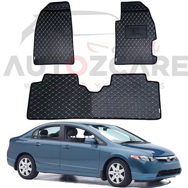 7D Floor Mat for 2003-2005 Honda Civic CF4 - Flat Style
