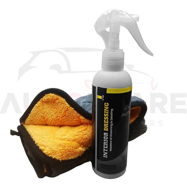 AutozCare Interior Dressing and Double Side Microfiber Towel (Pack of 2)