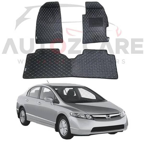 Honda Civic 7D Floor Mat ( Flat Style ) 3PCS - Model 2002-2005