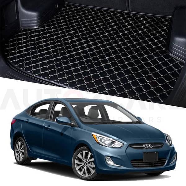 Hyundai Accent 7D Trunk Mat - Custom Fit for 2017 to 2019 Models