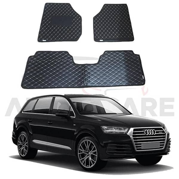 Audi Q7 7D Floor Mat ( Flat Style ) 3PCS - Model 2016-2018