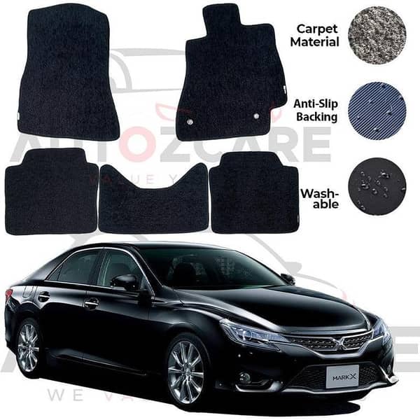 Toyota Mark X 5-Piece Genuine Carpet Floor Mats for Models 2010-2019