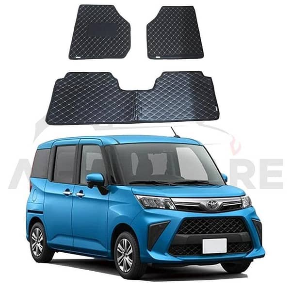 Toyota Roomy 2025 7D Flat Style Floor Mats - Set of 3