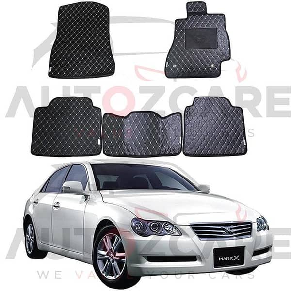 Toyota Mark X 7D Floor Mat 5Pcs ( Flat Style ) 5Pcs - Model 2004-2009