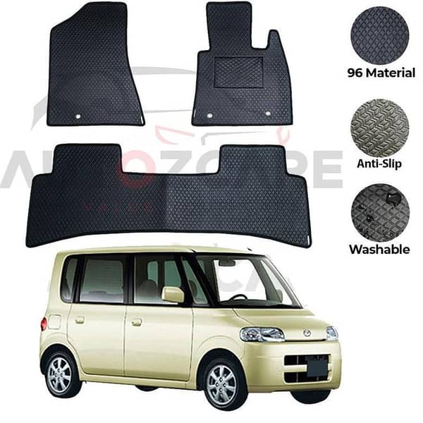 Daihatsu Tanto Floor Mats 3-Piece Set in China Rexine for Models 2003-2011