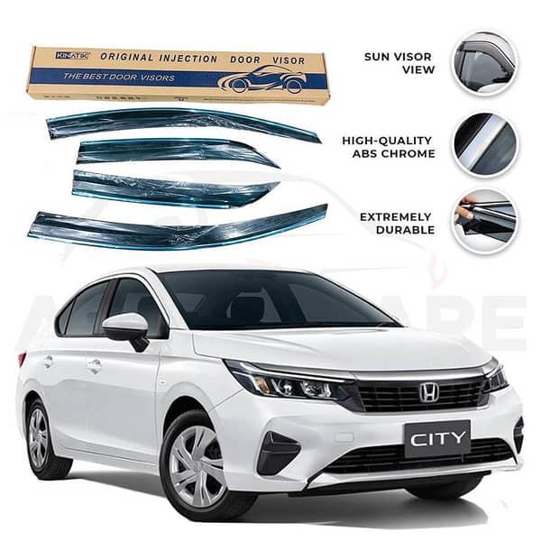 Honda City Sun Visor with Chrome - Air Press Model 2022-2025