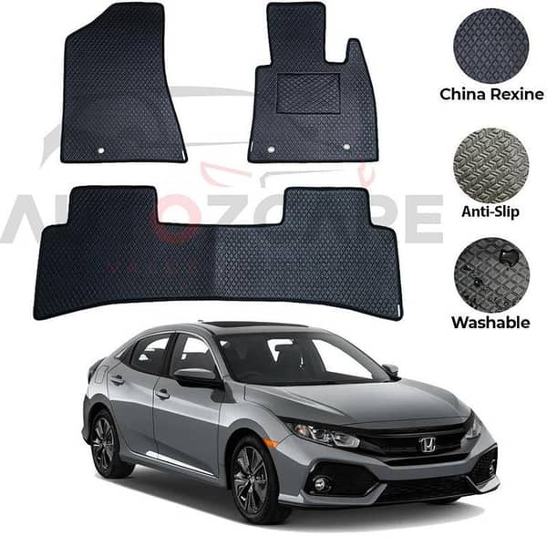 Honda Civic China Rexine Floor Mat 3PCS - Model 2017-2021