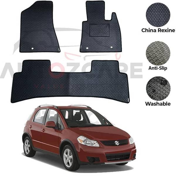 Suzuki SX4 Floor Mats Set - 3 Pieces of China Rexine for Models 2007 to 2014
