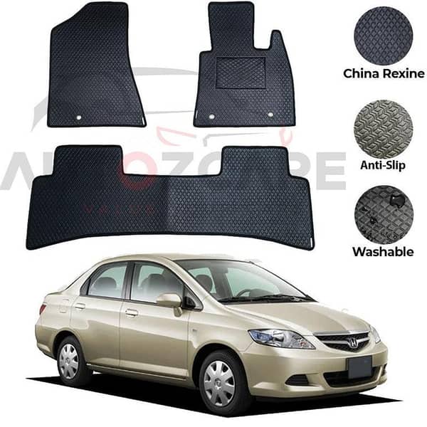 Honda Fit Aria Rexine Floor Mats (3 Pieces) for Models 2002-2008 - China