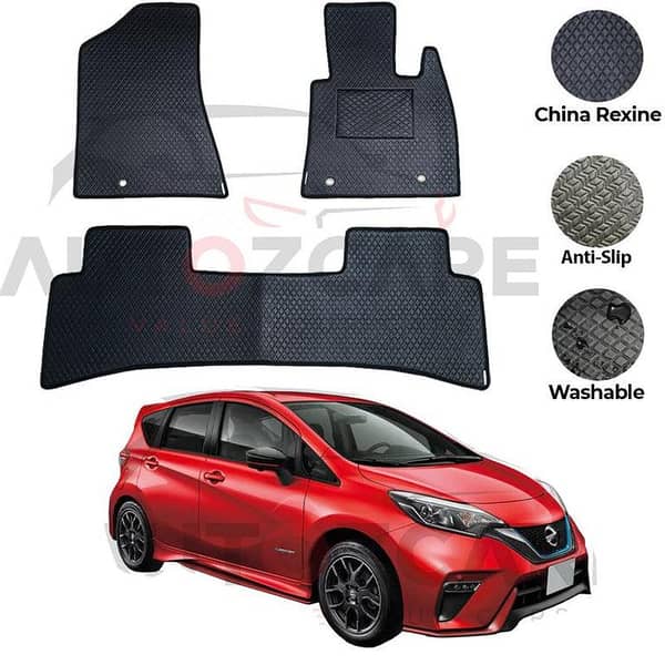 Nissan Note E-Power Rexine Floor Mats Set of 3 for Models 2012-2020