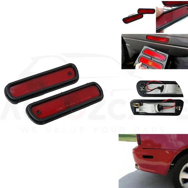 Universal LED Reflector Light for Car Bumpers - Red Side Marker