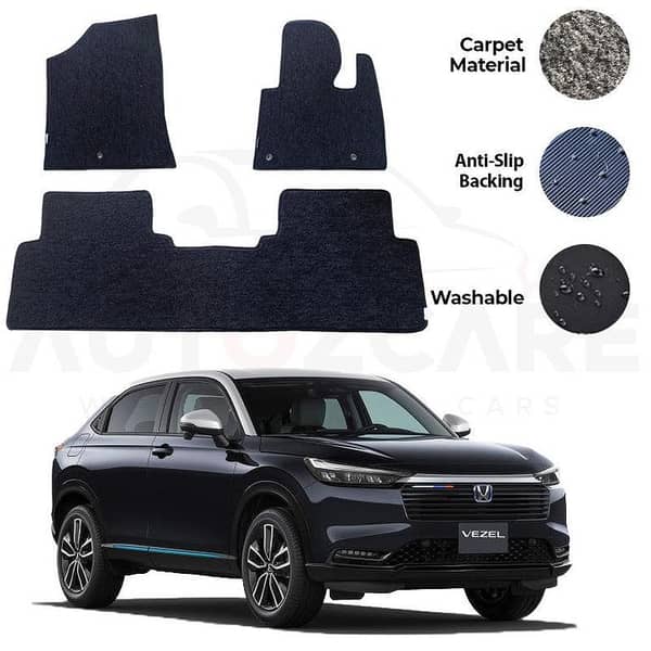 Honda Vezel Fitting Carpet Floor Mat 3PCS - Model 2021-2025
