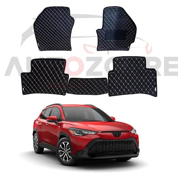 Toyota Corolla Cross 7D 5-Piece Flat Floor Mats for 2020-2025 Models