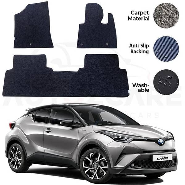 Toyota C-HR 3-Piece Genuine Carpet Floor Mats for 2016-2025 Models