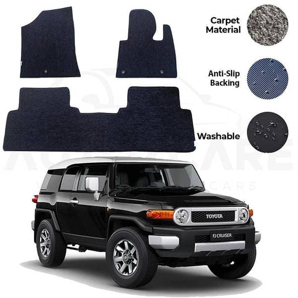 Genuine Toyota FJ Cruiser Carpet Floor Mats Set (3 Pieces) for Models 2006-2018