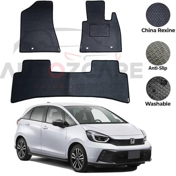 Honda Fit 2021-2025 Floor Mats in China Rexine - Set of 3