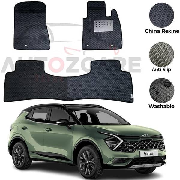 Kia Sportage 2019-2024 3-Piece Floor Mats Made from China Rexine
