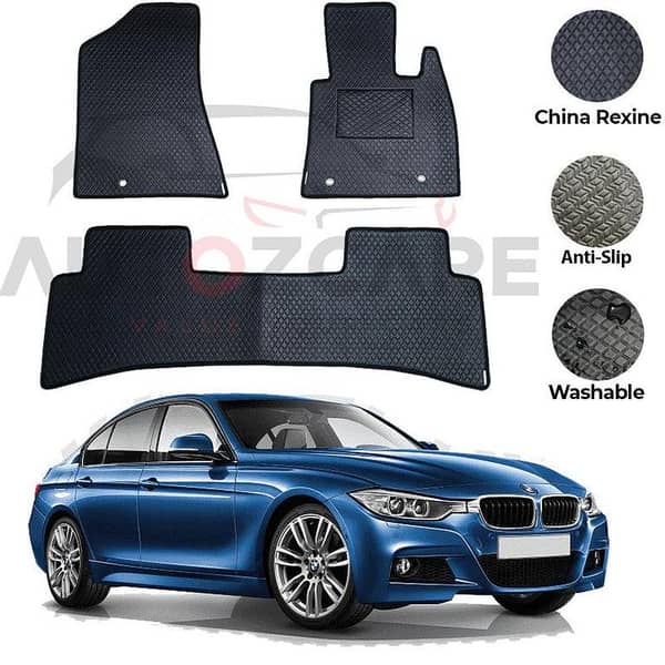 BMW 3 Series Rexine Floor Mats (3 Pieces) for Models 2012-2018 - China Made