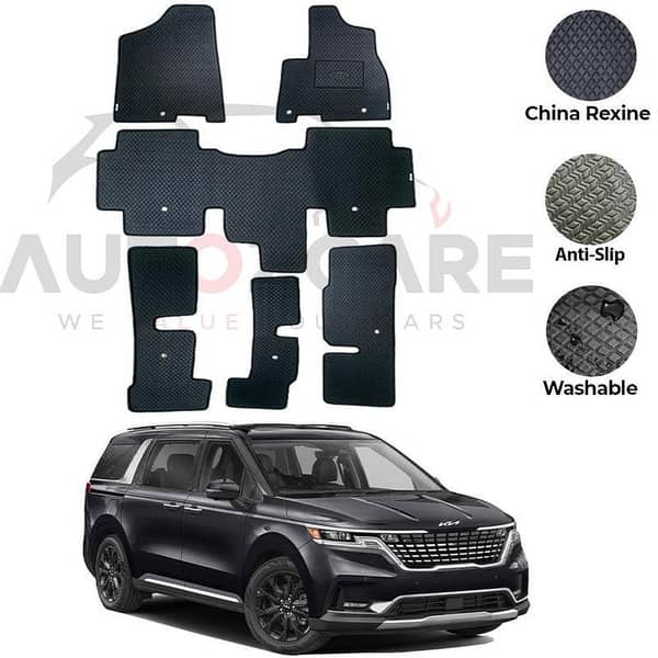 Kia Grand Carnival China Rexine Floor Mat 6PCS - Model 2021-2025