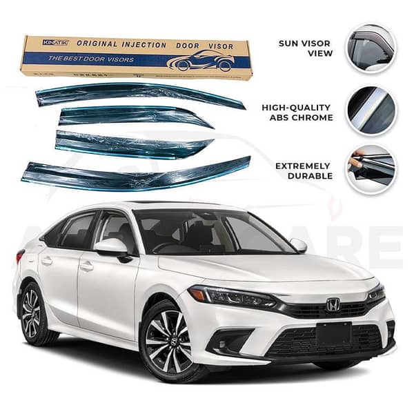 Honda Civic RS Air Press Sun Visor with Chrome Finish for 2022-2025 Models