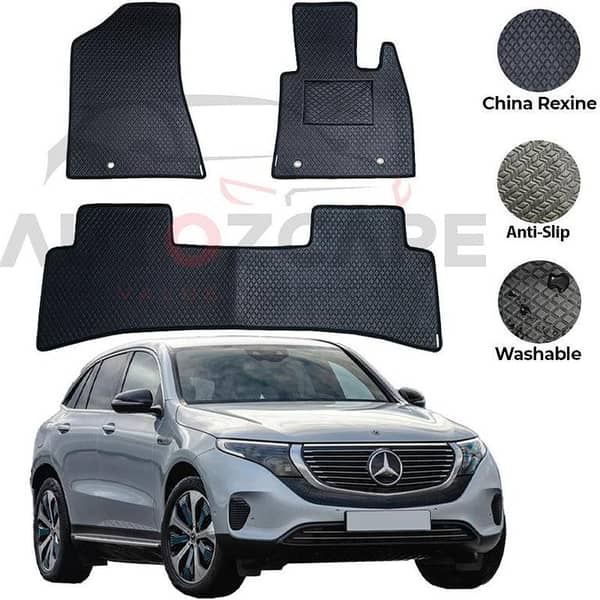Mercedes EQC400 4Matic Floor Mats Set - China Rexine, 3 Pieces, Compatible with 2019-2025 Models