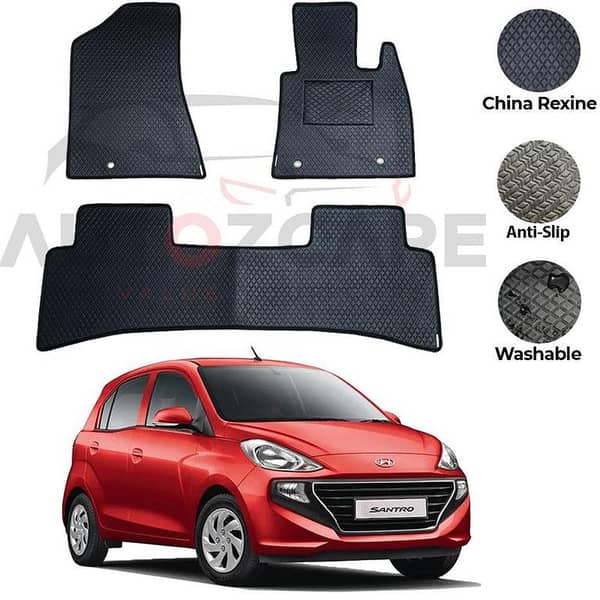 Hyundai Santro China Rexine Floor Mat 3PCS - Model 2003-2014