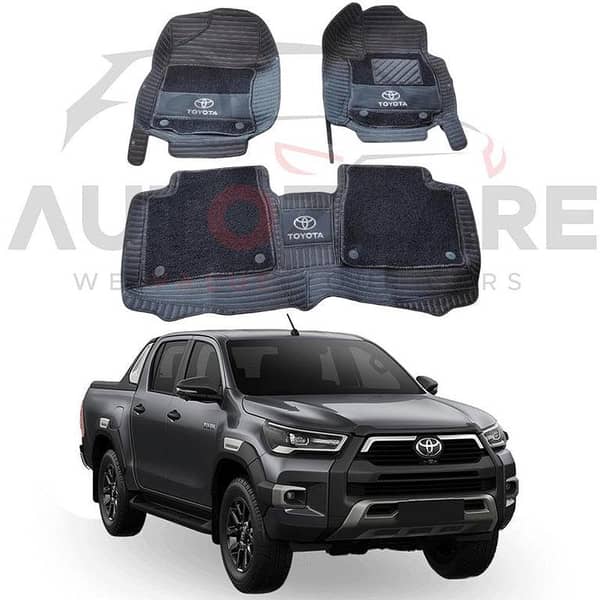 Toyota Hilux Vigo, Revo, Rocco 10D Floor Mats for 2016-2025 Models