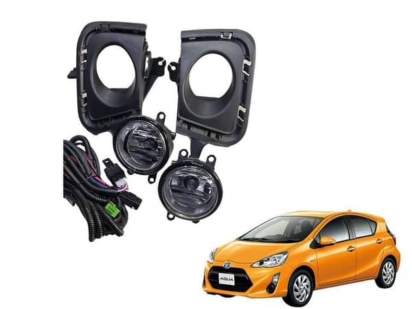 Complete Fog Light Set for Toyota Aqua (2012-2020) with All Installation Accessories