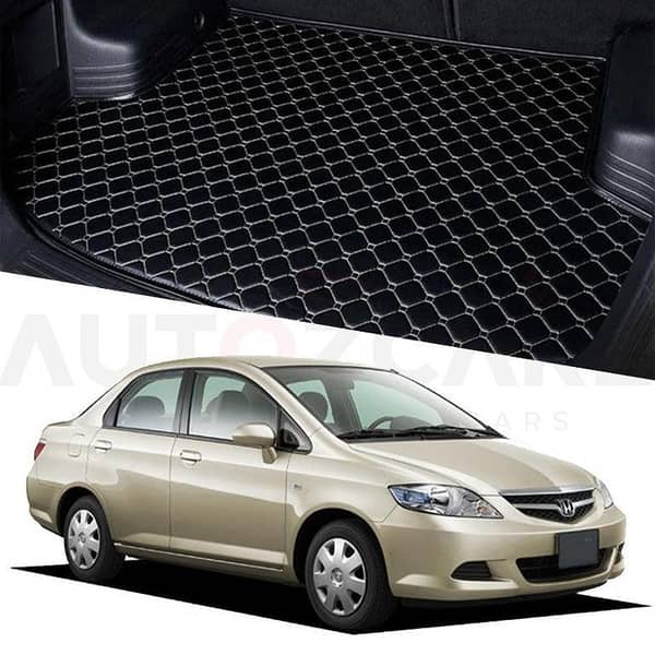 Honda Fit Aria 7D Custom Car Trunk Mat - Model 2002-2008