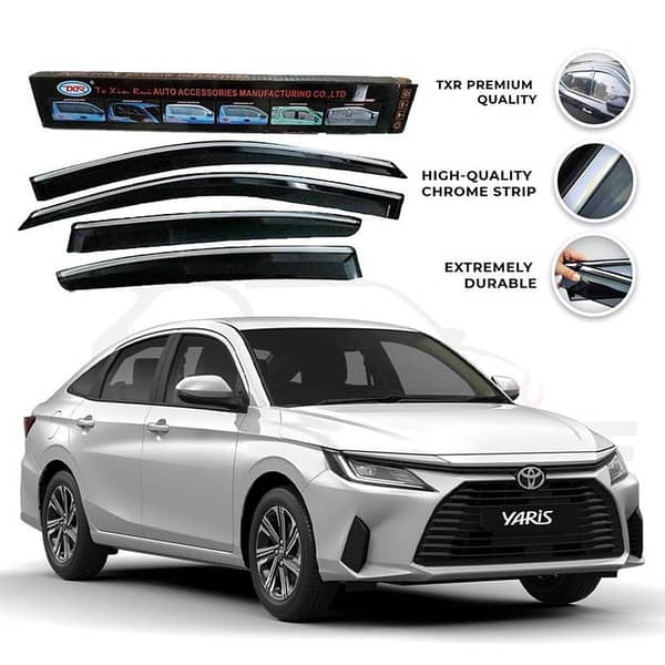 Toyota Yaris TXR Sun Visor with Chrome Finish for 2020-2025 Models