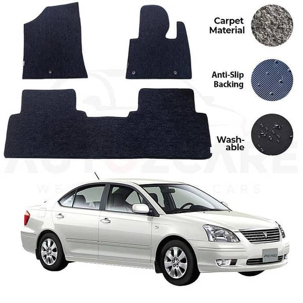 Toyota Premio Carpet Floor Mats Set (3 Pieces) for Models 2001-2007