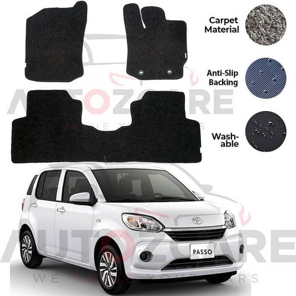 Toyota Passo Genuine Fitting Carpet Floor Mat 3PCS - Model 2017-2025