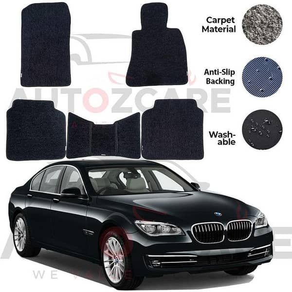 BMW 7 Series Carpet Floor Mats Set (5 Pieces) - Compatible with Models from 2009 to 2015
