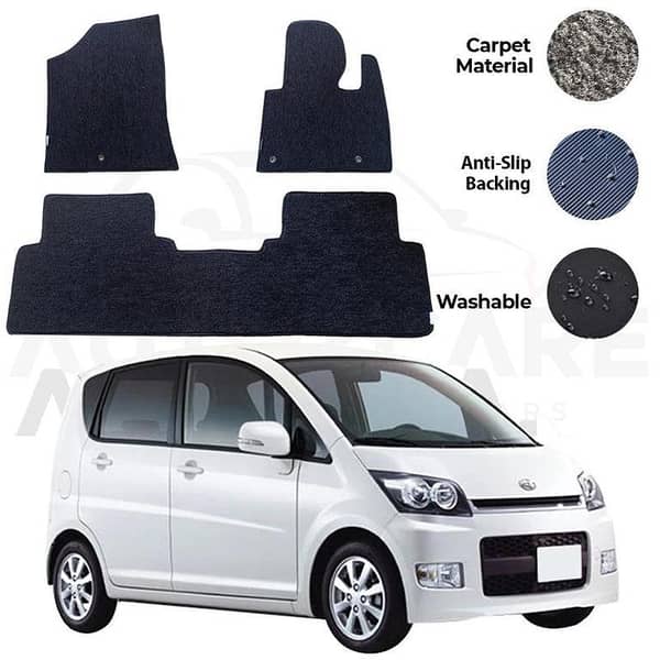 Daihatsu Move Fitting Carpet Floor Mat 3PCS - Model 2006-2010