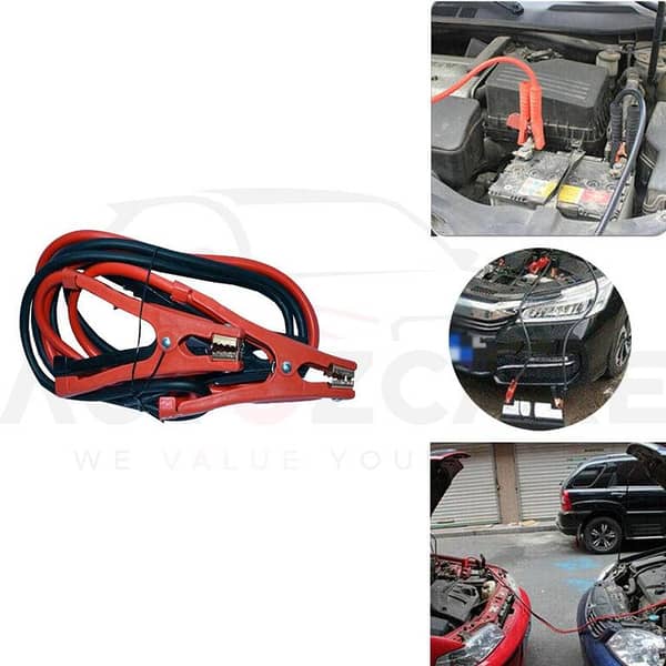 500 AMP 2M Booster Cables with Heavy-Duty Clamps for Emergency Use