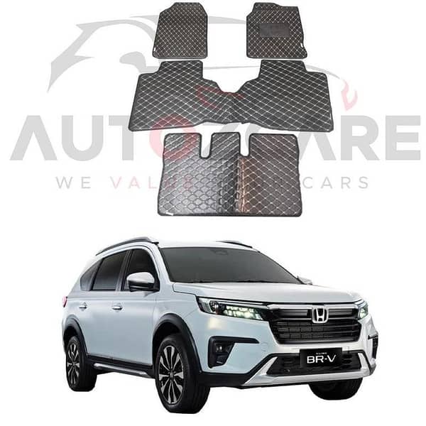 Honda BR-V 7D Floor Mat ( Flat Style ) 4PCS - Model 2020-2025