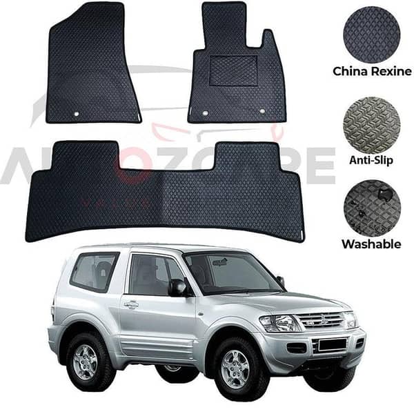 Mitsubishi Pajero 3-Piece Rexine Floor Mat Set for Models 1999-2006