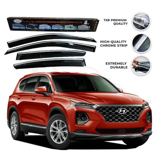 Hyundai Santa Fe TXR Chrome Sun Visor Set (6 Pieces) for Model Years 2019-2025