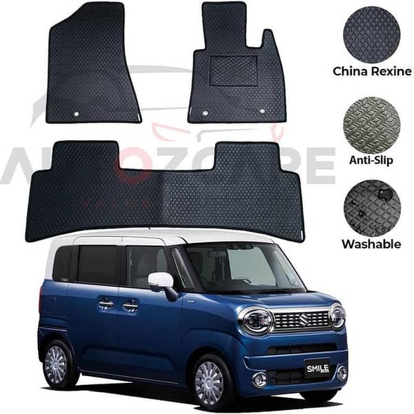 Suzuki Wagon R SMILE Floor Mat Set (2 Pieces) - Rexine for Models 2021 to 2025