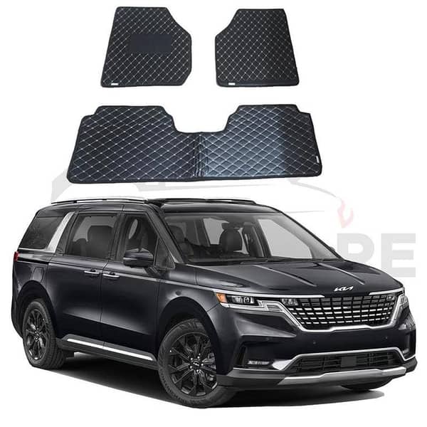 Kia Grand Carnival 7D Floor Mat ( Flat Style ) 6PCS - Model 2021-2025