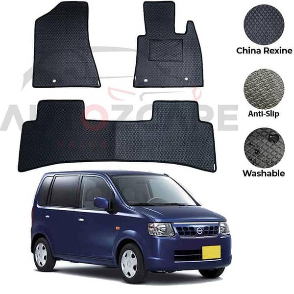 Nissan Otti 3-Piece Rexine Floor Mat Set for Models 2006-2010