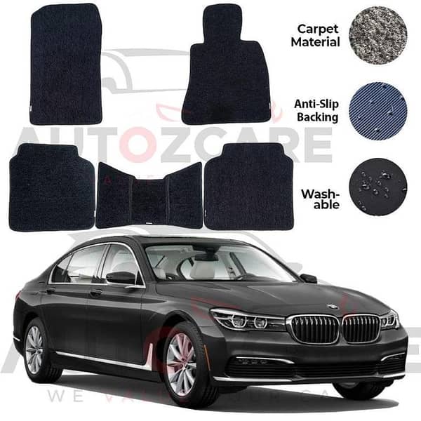 Genuine BMW 7 Series Carpet Floor Mats Set (5 Pieces) for Model Years 2016 to 2022