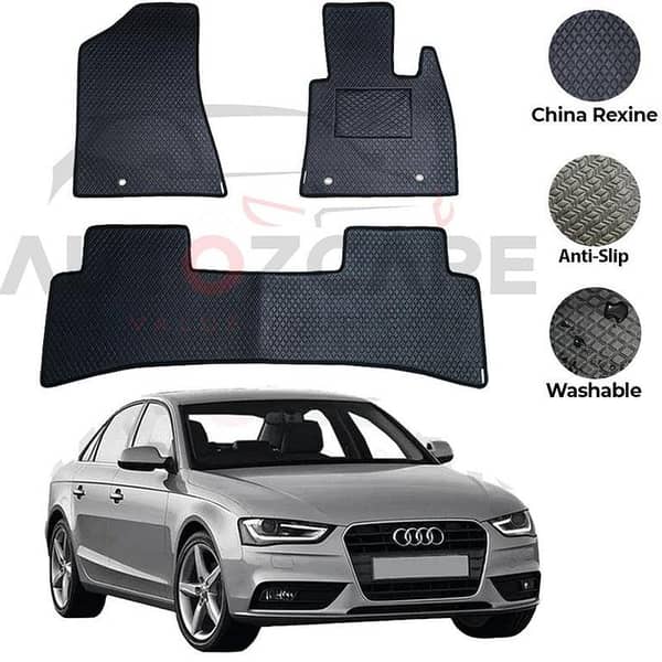 3-Piece Audi A4 Rexine Floor Mats for 2008-2016 Models