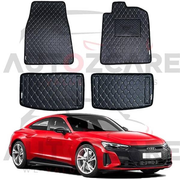 Audi E-Tron GT 7D Flat Style Floor Mats (Set of 4) for 2021-2025 Models