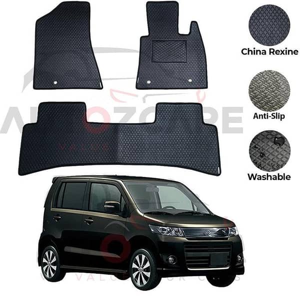 2012-2018 Suzuki Wagon R Stingray Floor Mat Set - 2 Pieces in China Rexine