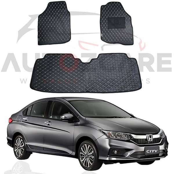 Honda City 7D Floor Mat ( Flat Style ) 3PCS - Model 2009-2021