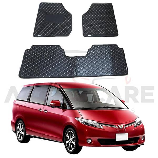 Toyota Estima 7D Floor Mat ( Flat Style ) - Model 2006-2018