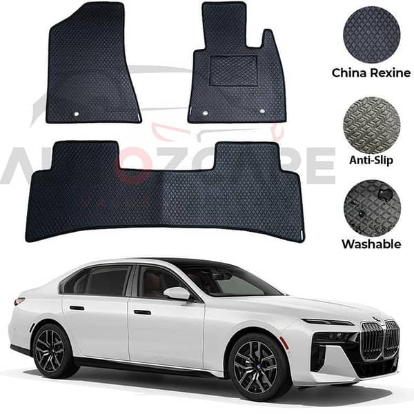 BMW 7 Series Rexine Floor Mats Set of 5 for Model Years 2023 to 2025