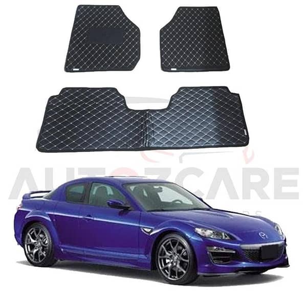 Mazda RX8 7D Flat Floor Mats Set (3 Pieces) for 2003-2012 Models
