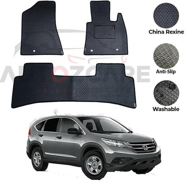 Honda CR-V Floor Mats - 3-Piece Rexine Set for Models 2007 to 2011